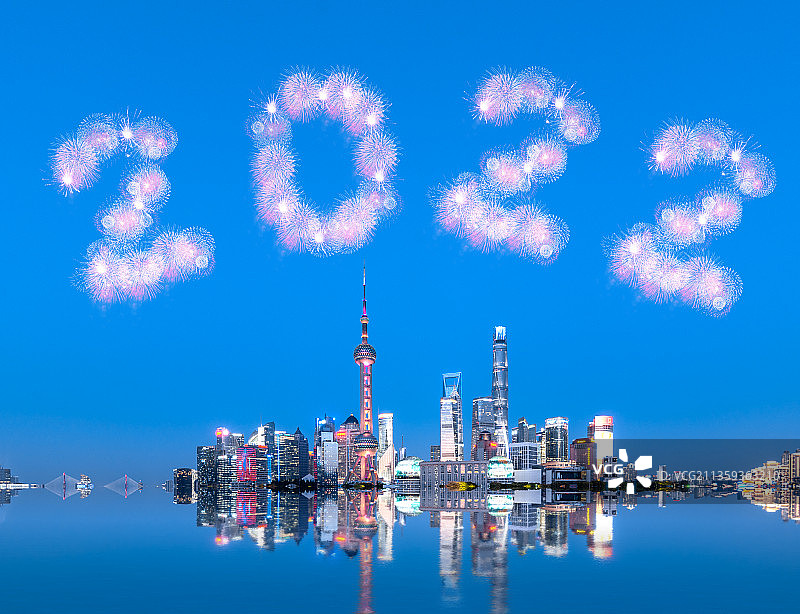 上海2022新年烟花图片素材