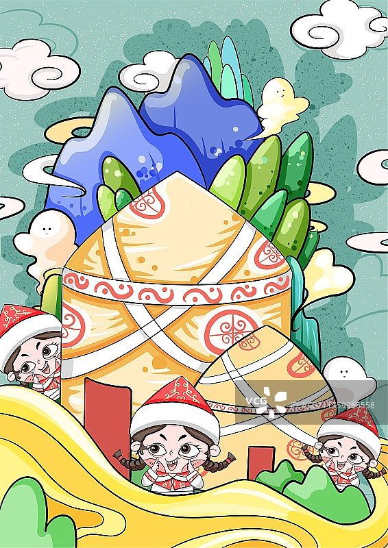 IP形象延伸插画图片素材