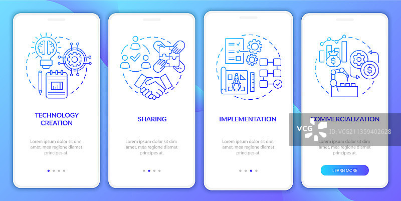 技术转移阶段移动应用页面图片素材
