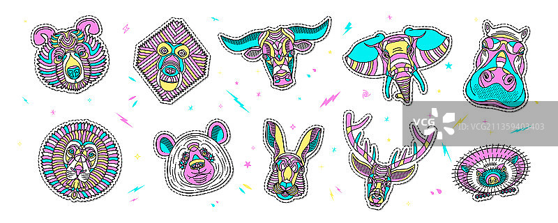 抽象的动物图片素材