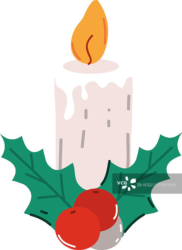 圣诞蜡烛装饰图片素材