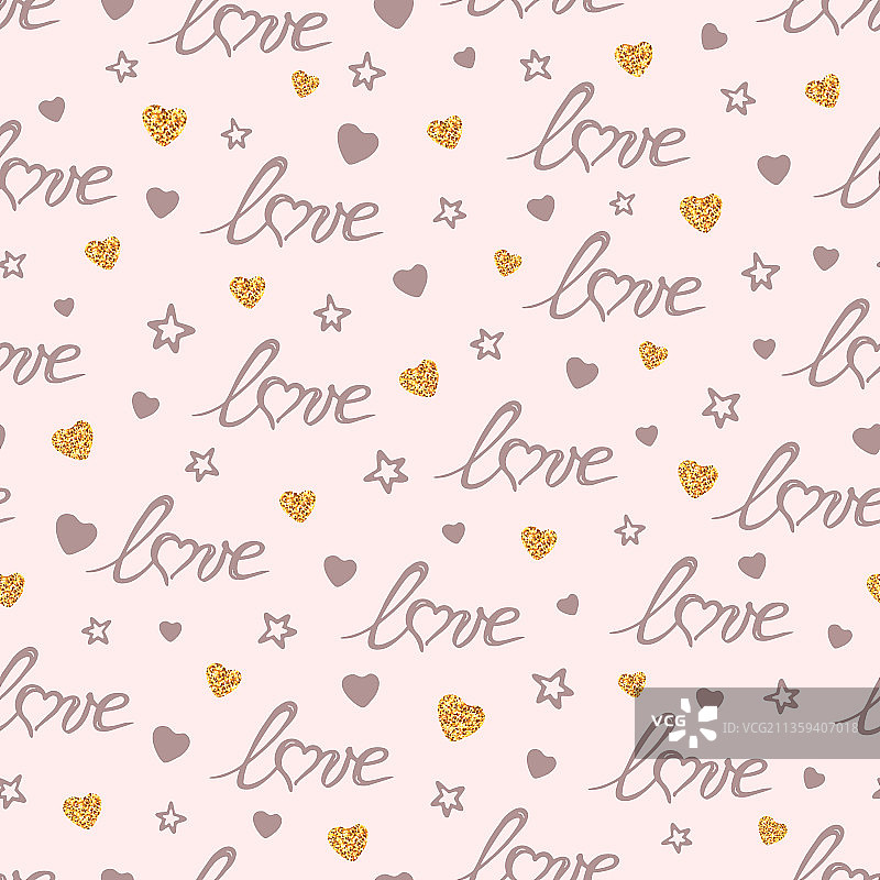 手绘LOVE字母无缝图案图片素材