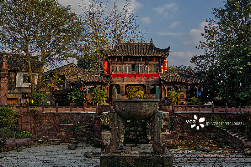 四川双流黄龙溪古镇 Dragon River Town图片素材