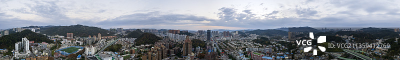 贵阳新添城区360度全景图图片素材