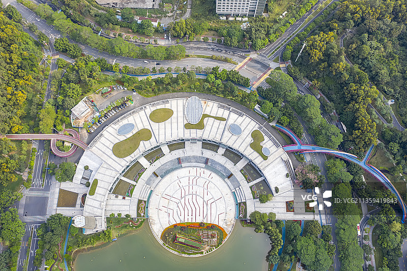 航拍广州黄埔科学城科学广场图片素材