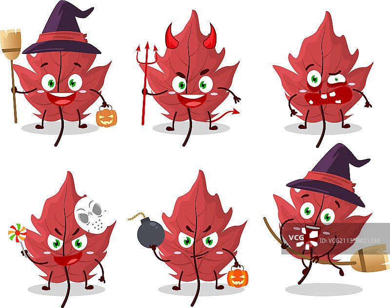 万圣节表情符号与卡通图片素材