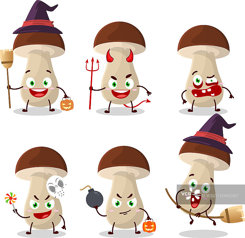 万圣节表情符号与卡通图片素材