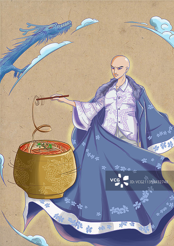 国朝古风——吃面图片素材