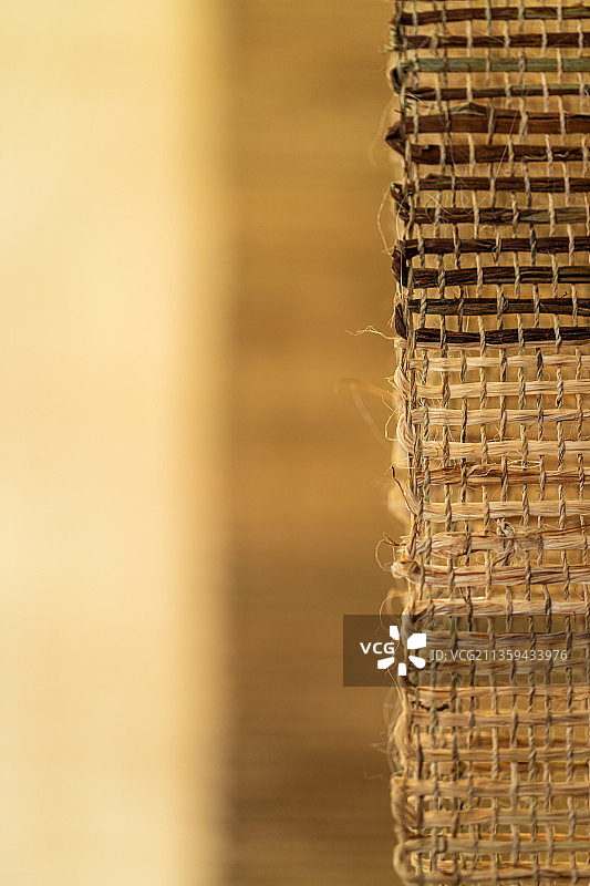 夏布麻布手工织布细节图片素材