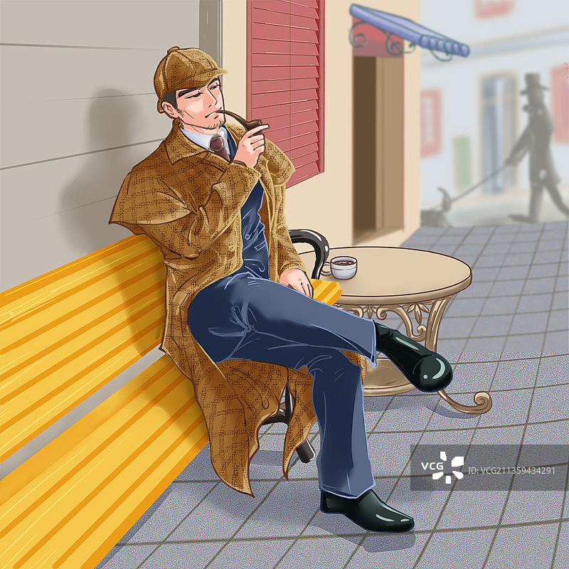 插画--大侦探图片素材
