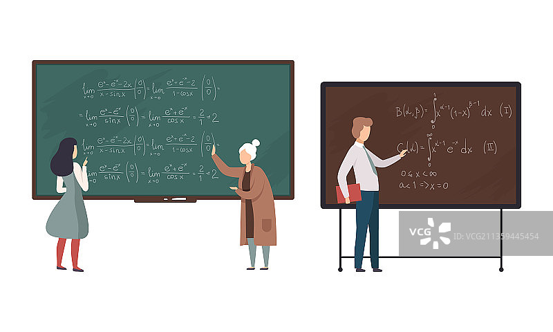 站在前面的教师或大学教授图片素材