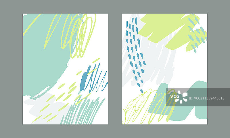 笔触圆点涂鸦设计卡片图片素材