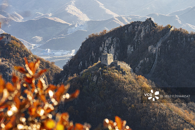 秦皇岛板厂峪长城秋色图片素材