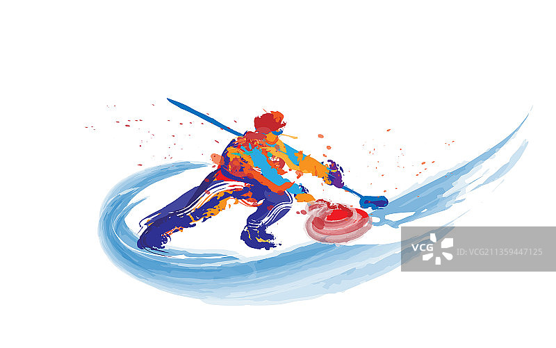 冬天冰壶运动图片素材