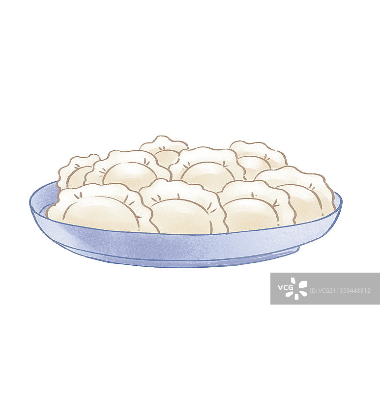 一盘饺子图片素材