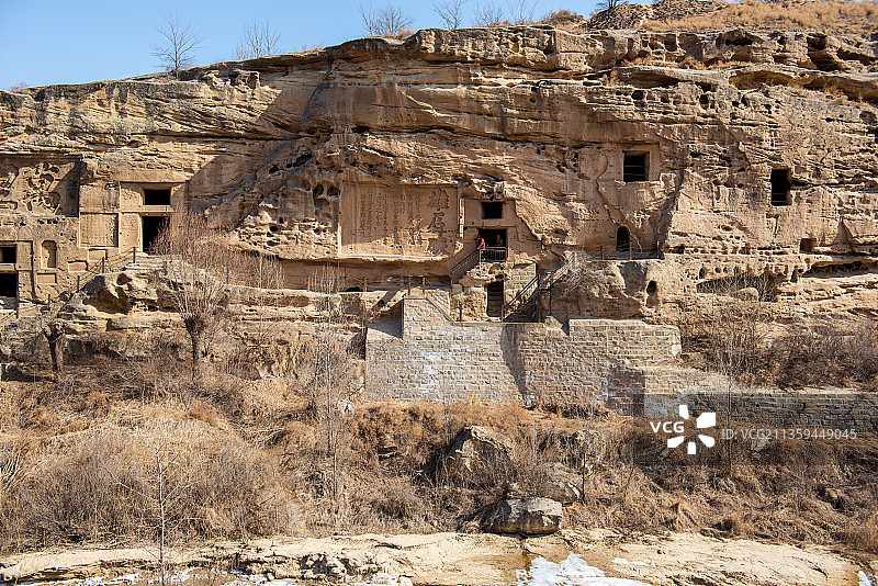 陕西榆林红石峡，雄石峡，碑林，书法，无定河，榆溪河图片素材