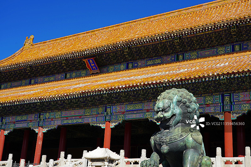 北京故宫博物院太和门图片素材