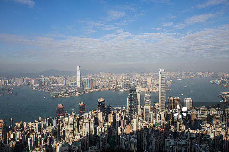 中环 香港 金融中心 维多利亚港图片素材