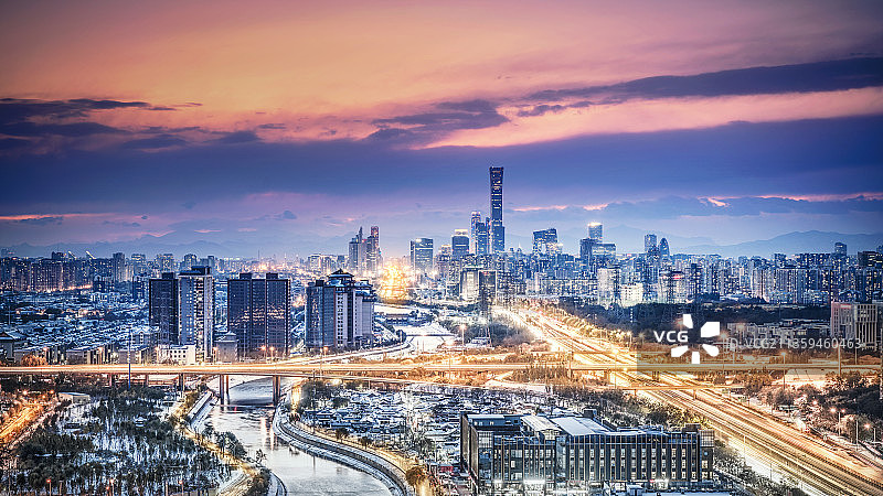 北京的夜景图片素材
