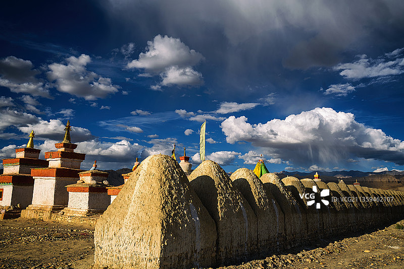 札达土林，托林寺图片素材