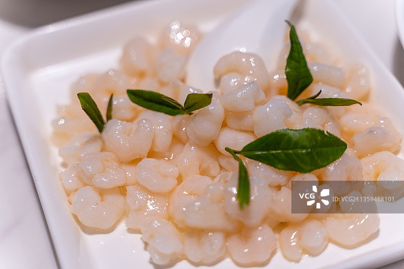 杭州菜本帮菜美食浙江衢州晚餐龙井虾仁图片素材