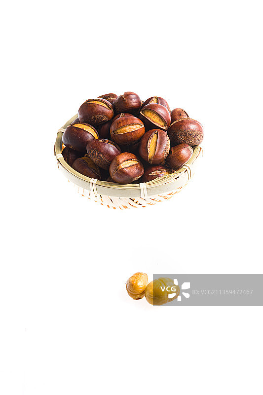 糖炒栗子白底图图片素材