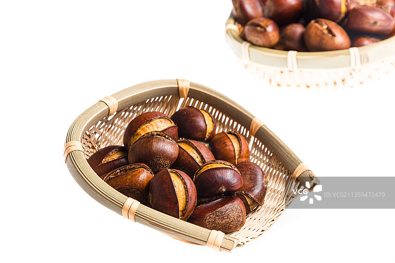 糖炒栗子白底图图片素材