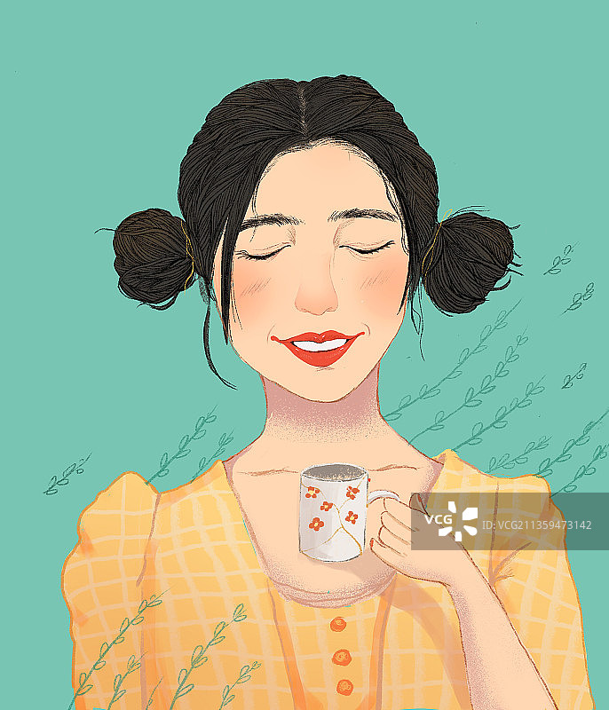 女孩人物插画图片素材