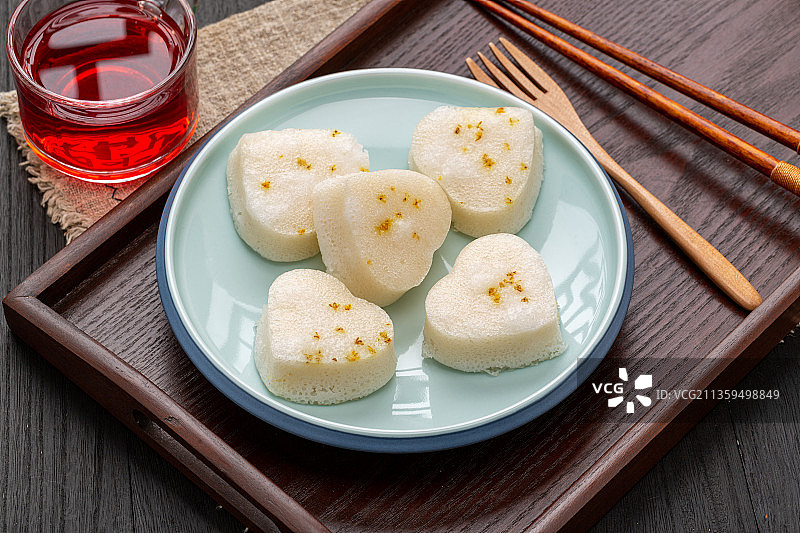 花式小吃：桂花味发糕图片素材