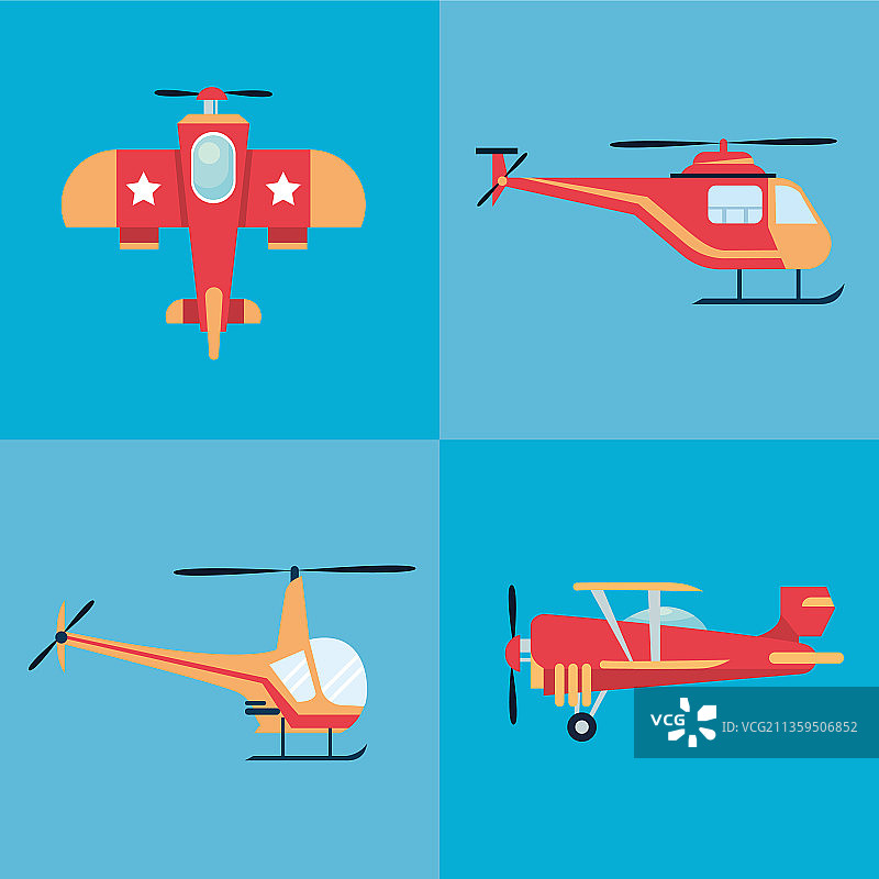 四个航空运输图标图片素材