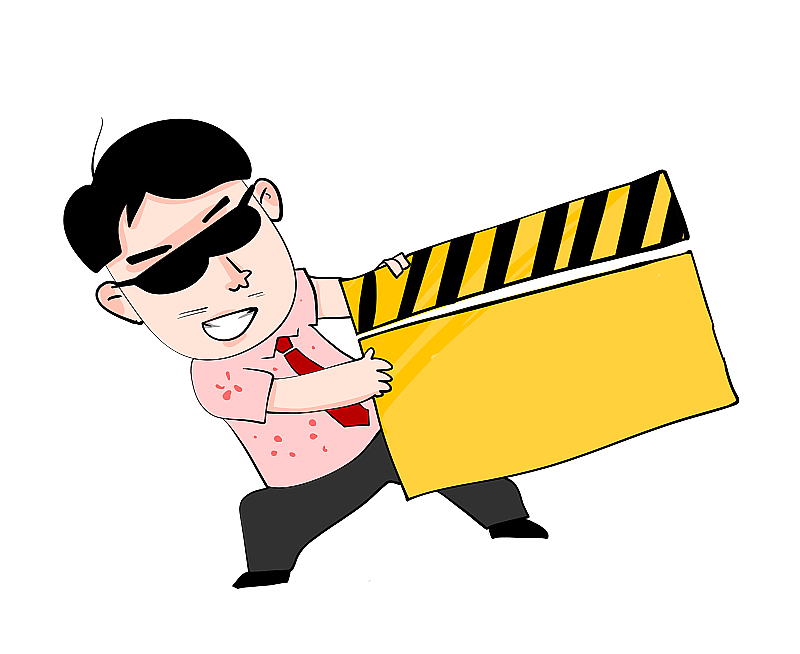 导演卡通手绘可爱漫画设计元素图片素材