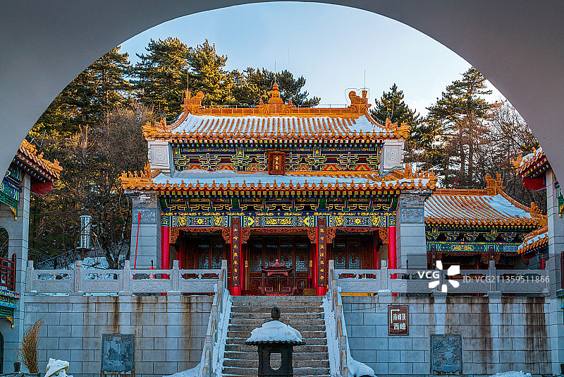 华山金天宫风光图片素材