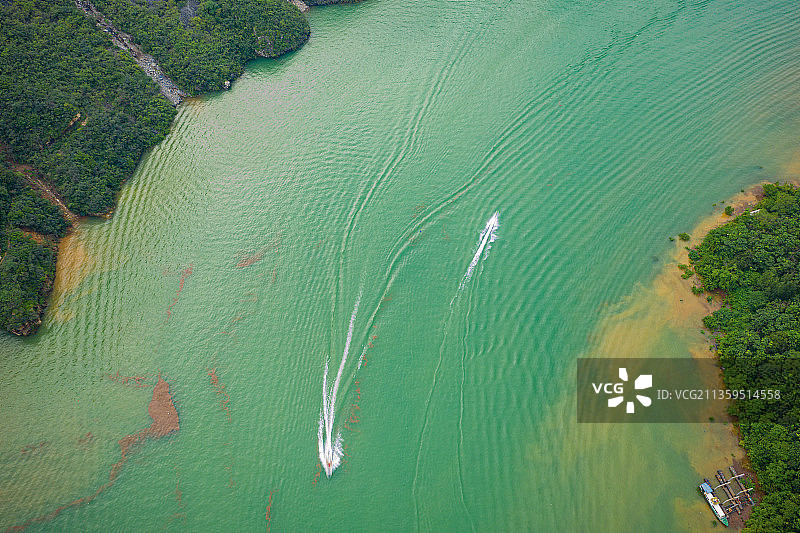 航拍云台山子房湖图片素材