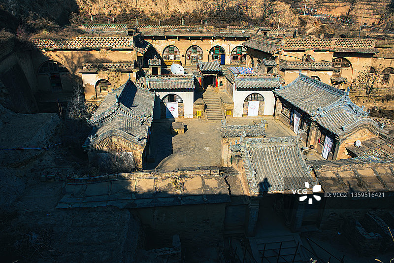 陕西省榆林市米脂县桥河岔乡姜氏庄园图片素材