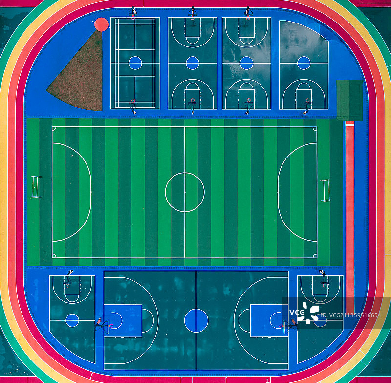 航拍体育场图片素材