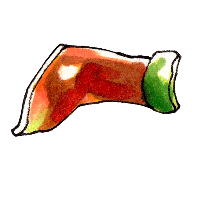 炒肝 内脏 北京传统饮食 小吃 美食手绘插画图片素材