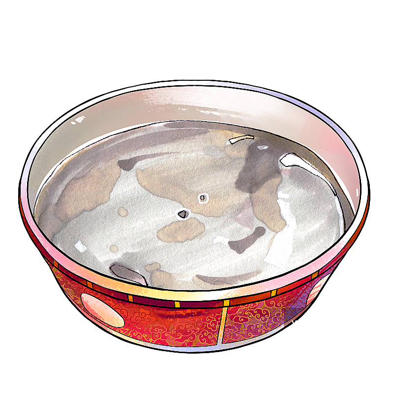 豆汁焦圈 北京传统饮食 小吃 美食手绘插画图片素材