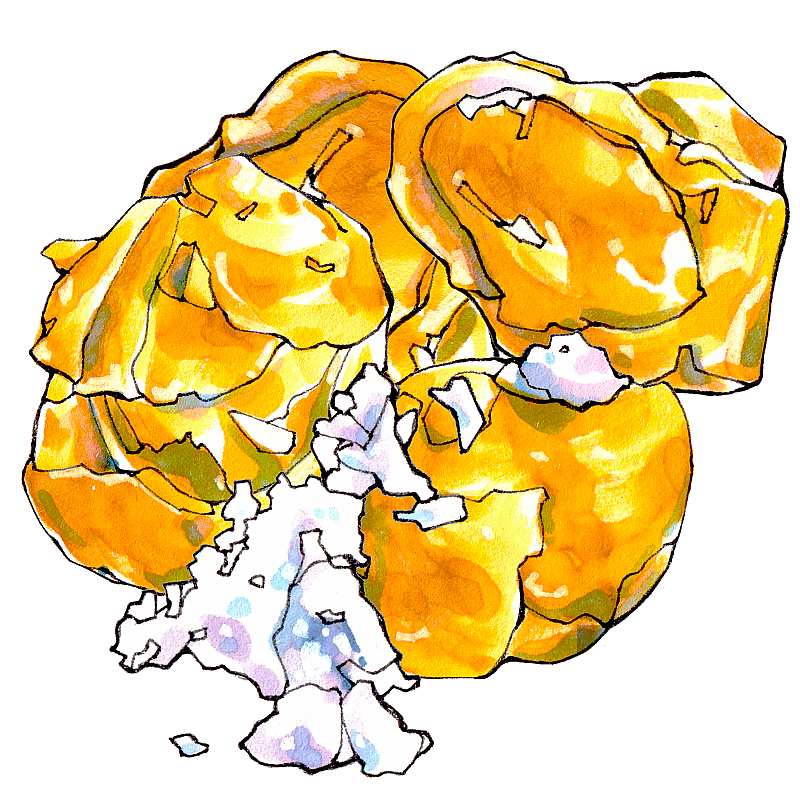 奶油炸糕 糖 甜食下午茶北京传统饮食 小吃 美食手绘插画图片素材