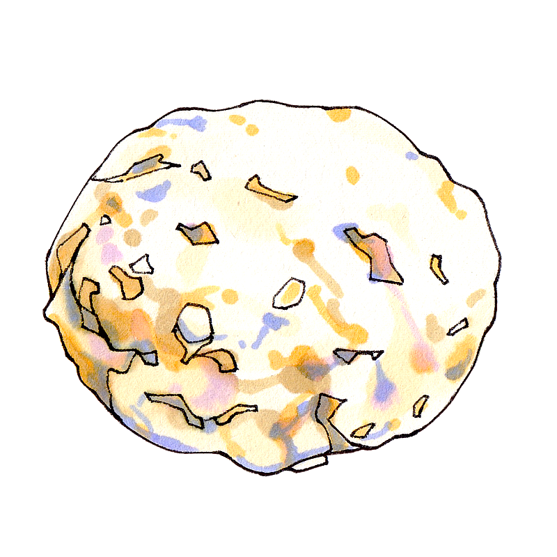 艾窝窝糕点 面包点心北京传统饮食 小吃 美食手绘插画图片素材