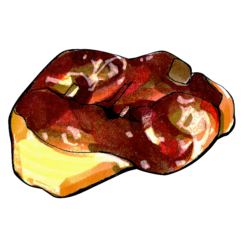 糖油饼下午茶茶配炸物 北京传统饮食 小吃 美食手绘插画图片素材