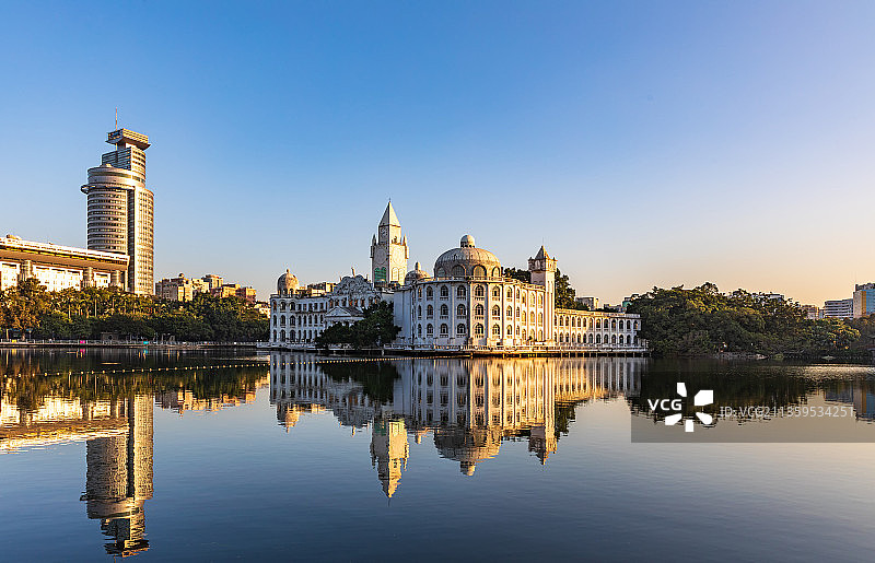 广州流花湖公园欧式城堡古建筑图片素材