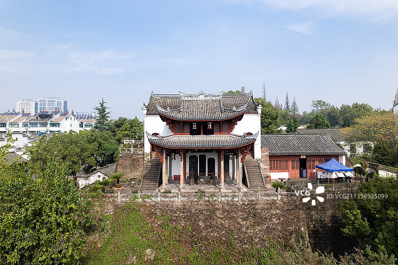 航拍金华八咏楼图片素材