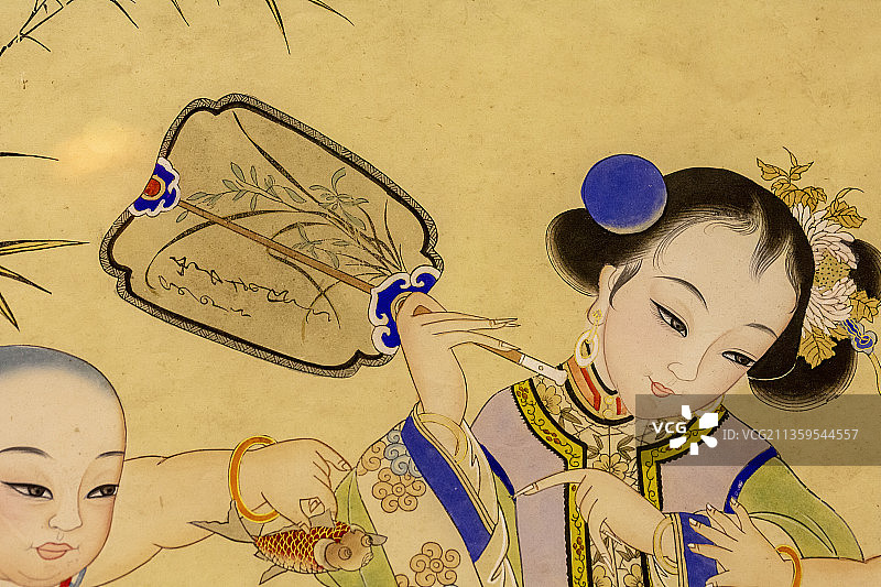 天津杨柳青年画：金玉满堂（天津博物馆藏）图片素材