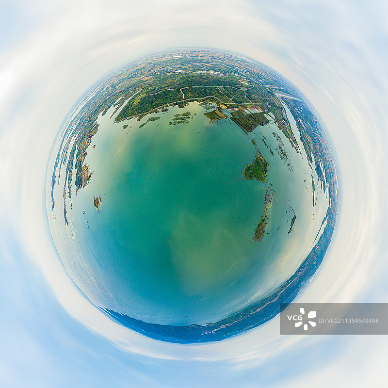 南阳市淅川县南水北调渠首30全景图片素材