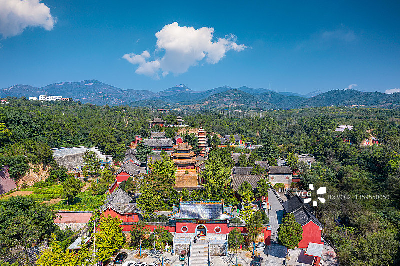 航拍平顶山郏县风穴寺图片素材