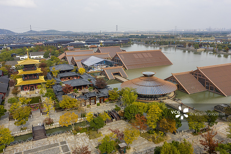 秋天里的广富林遗址秋意浓图片素材