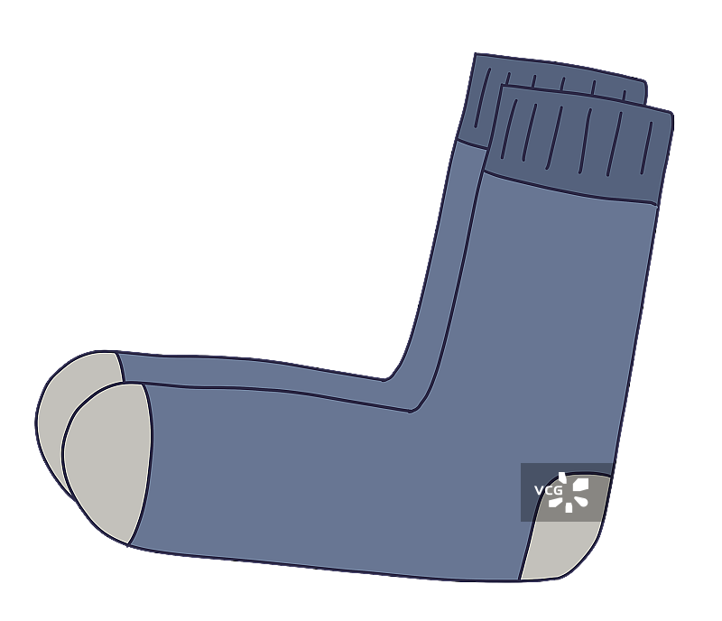 元素：蓝色袜子图片素材