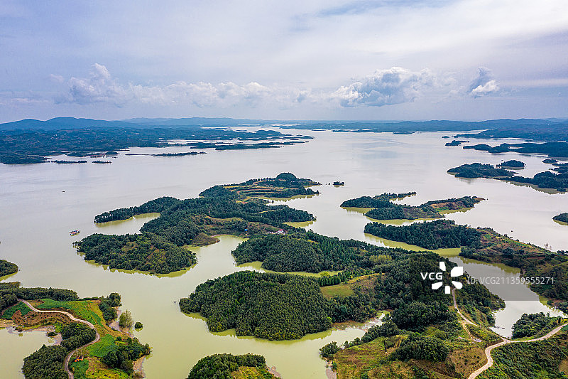 航拍丹江口水库图片素材