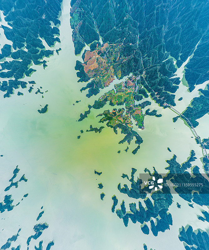 航拍丹江口水库图片素材