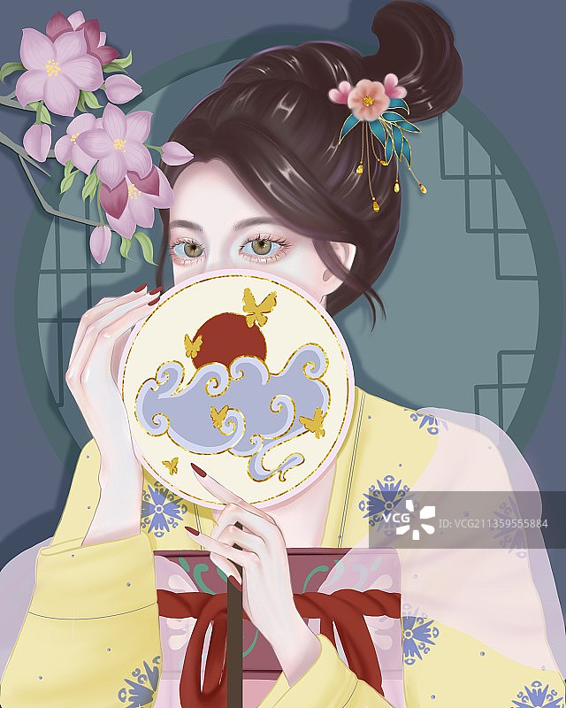 汉服少女图片素材